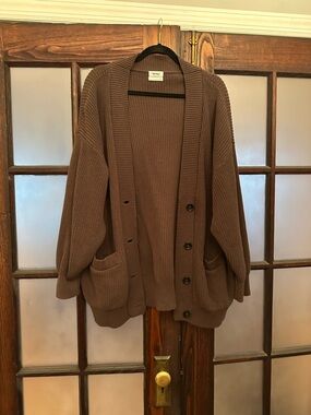 Monki oversized cotton cardigan sweater